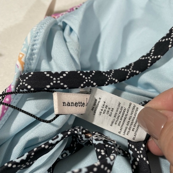 NWT Nanette Lepore [‎ 4 ] Val V-Neck One-Piece Swimsuit in Marrakesh Megerie - Picture 11 of 12